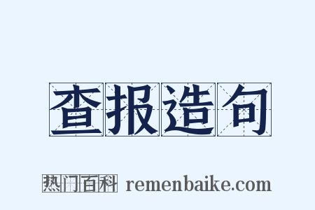 查报造句是什么意思的图片